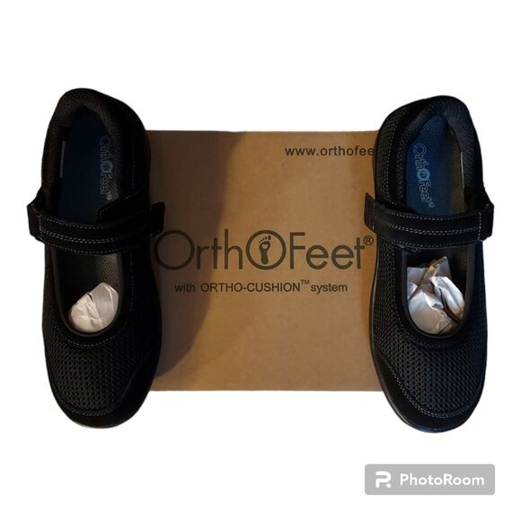 Orthofeet NWT Black Orthotic Chattanooga Mary Jane Size 8 - Picture 6 of 7